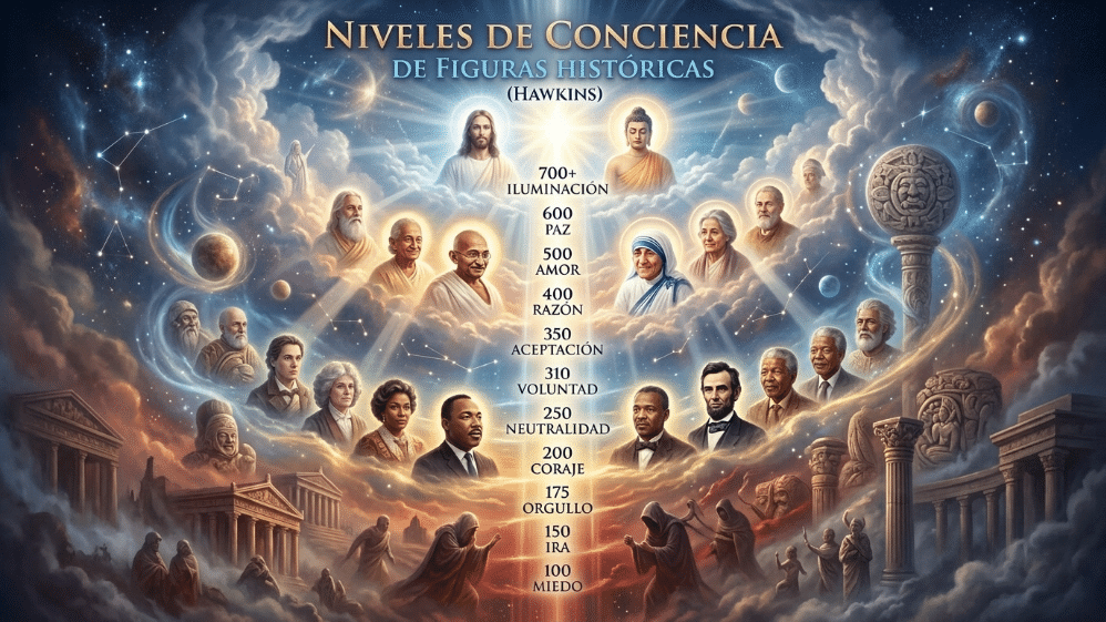 Niveles de conciencia de personajes históricos david Hawkins